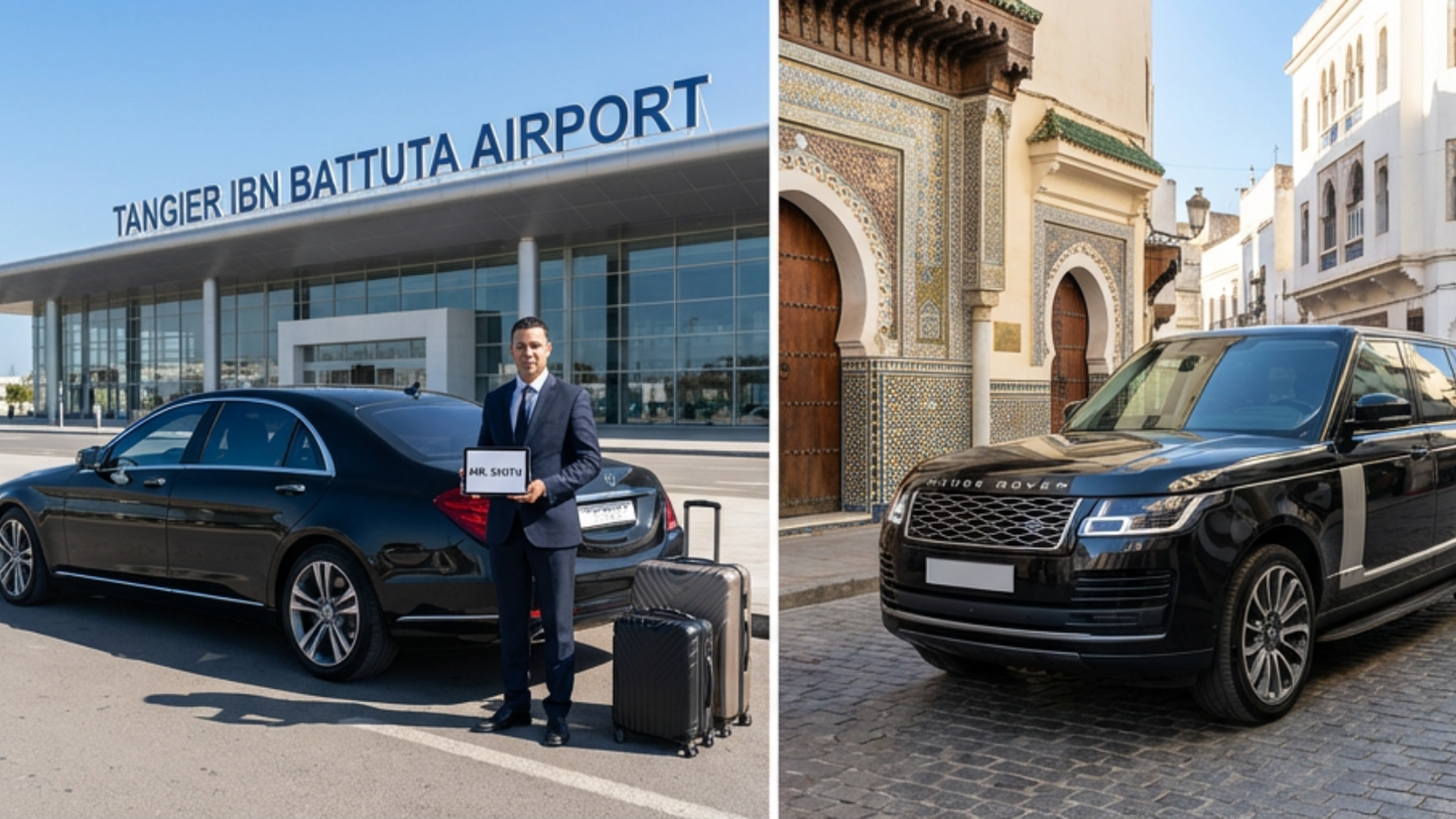 Transferts privés depuis l'aéroport de Tanger (TNG) – Prise en charge à l'hôtel, au port et en ville