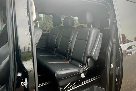 Luxury interior of private vehicle for passengers